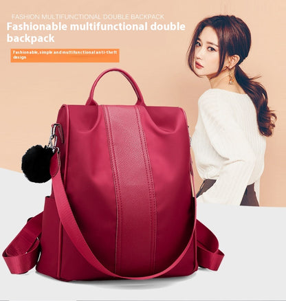 Women's Fashion All-Match Double Back Casual Large-Capacity Backpack