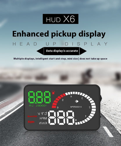 Car Mounted HUD Head Up Display Fuel Consumption Voltage Projector