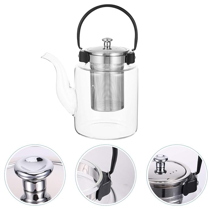 Stainless Steel Glass Teapot