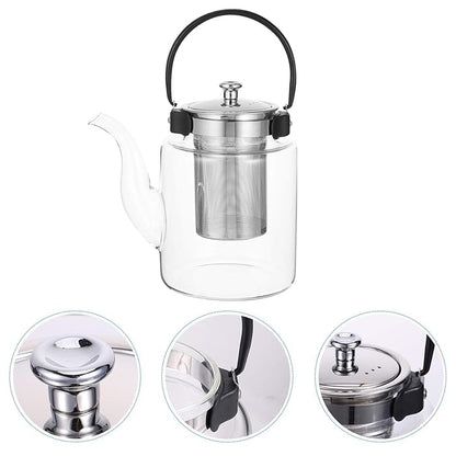 Stainless Steel Glass Teapot