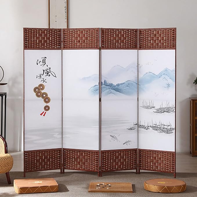 4 Panel Folding Room Divider