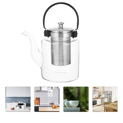 Stainless Steel Glass Teapot