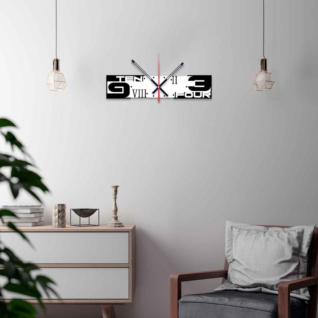 Rectangular Horizontal Wall Clock