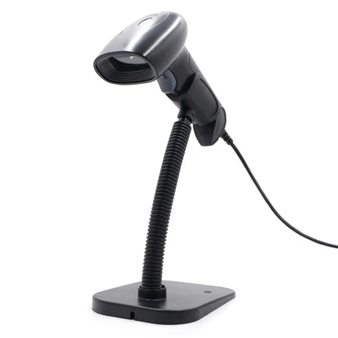 Barcode Scanner USB Connection Wired 1D 2D Barcode Scanning Reader with Stand for Market Warehouse Library